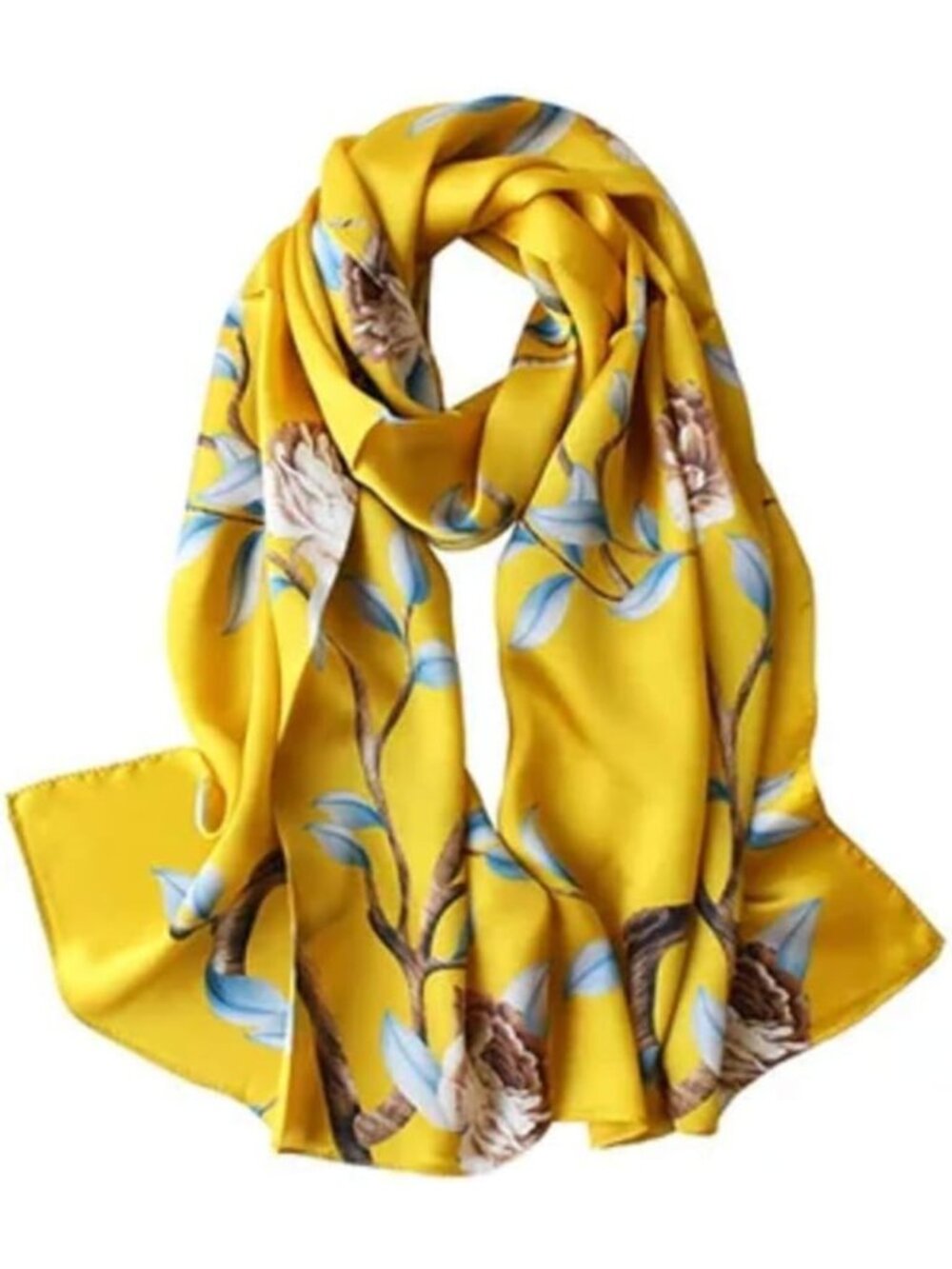 Luxurious 100% Silk Long Scarf - Women's Large Oblong Shawl, Perfect Gift